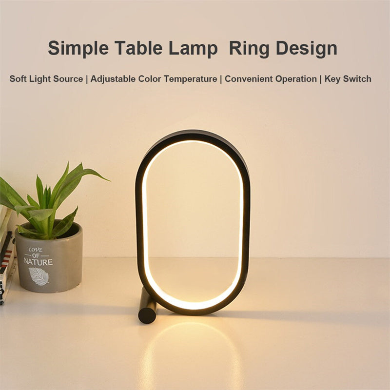 Oval Akryllampa Touch Kontroll Dimbar