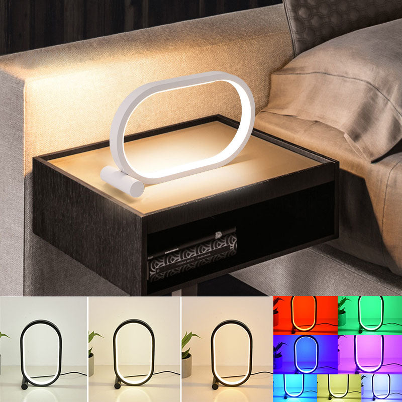 Oval Akryllampa Touch Kontroll Dimbar