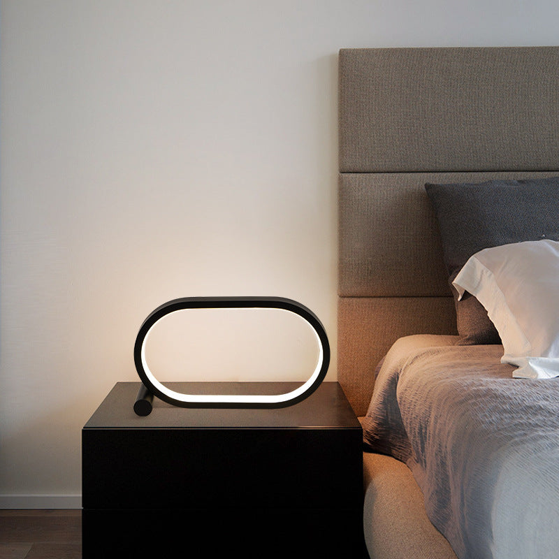 Oval Akryllampa Touch Kontroll Dimbar