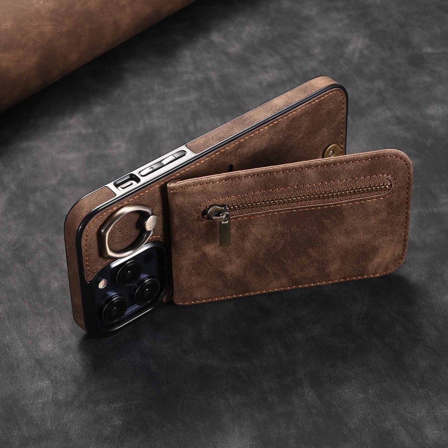Ring Zipper Kort Anti-stötfångare Mobilskal