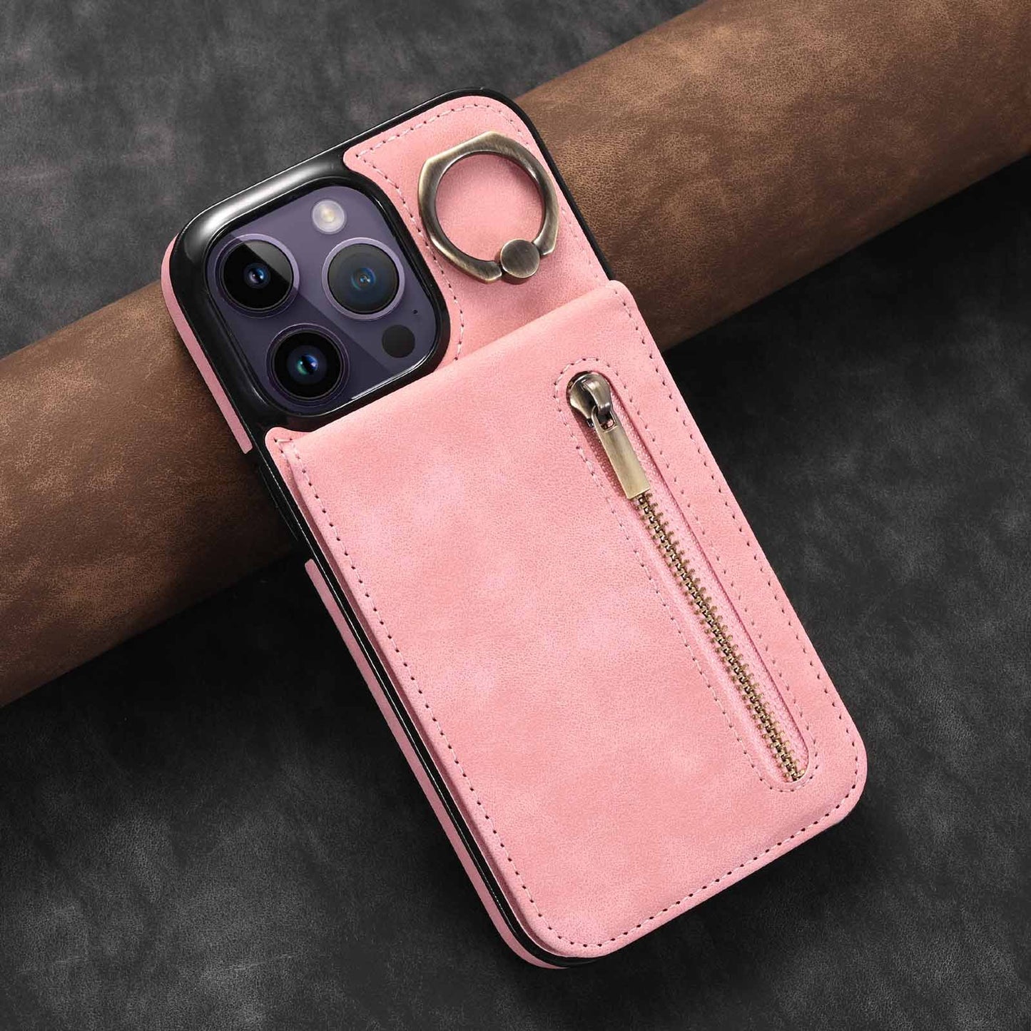 Ring Zipper Kort Anti-stötfångare Mobilskal