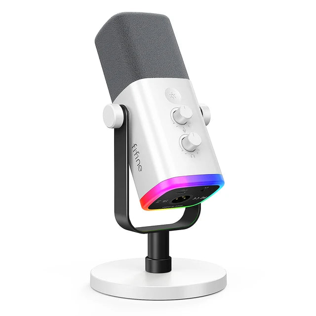 FIFINE Dynamisk Mikrofon med XLR/USB för Streaming och Inspelning
