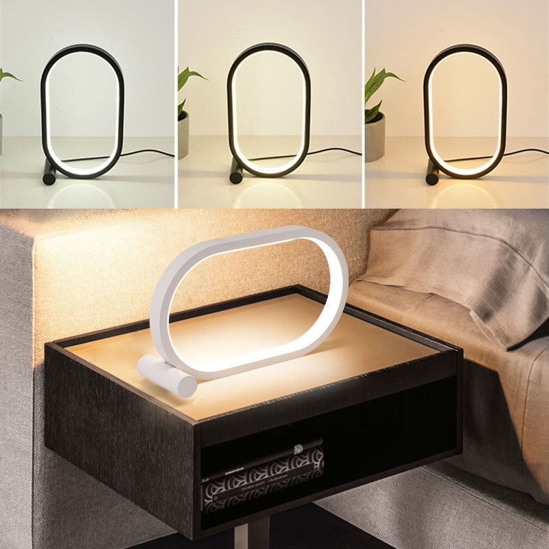 Oval Akryllampa Touch Kontroll Dimbar