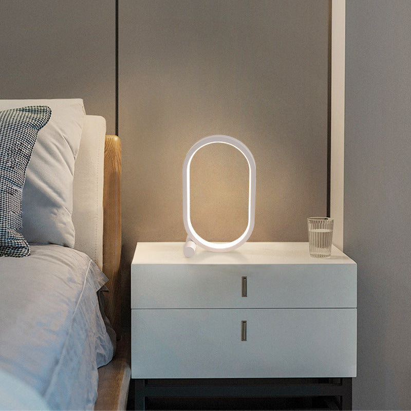 Oval Akryllampa Touch Kontroll Dimbar
