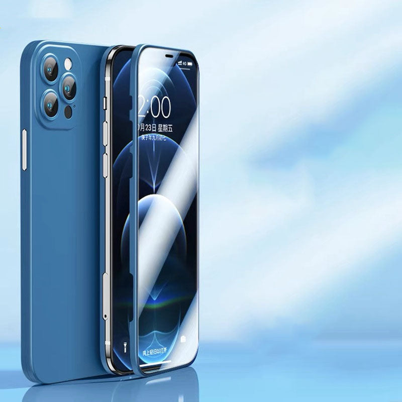 Härdat glasfilm Full telefonväska för iPhone LurSaker