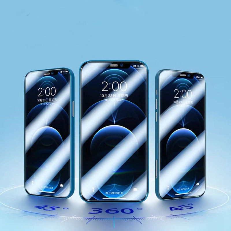 Härdat glasfilm Full telefonväska för iPhone LurSaker