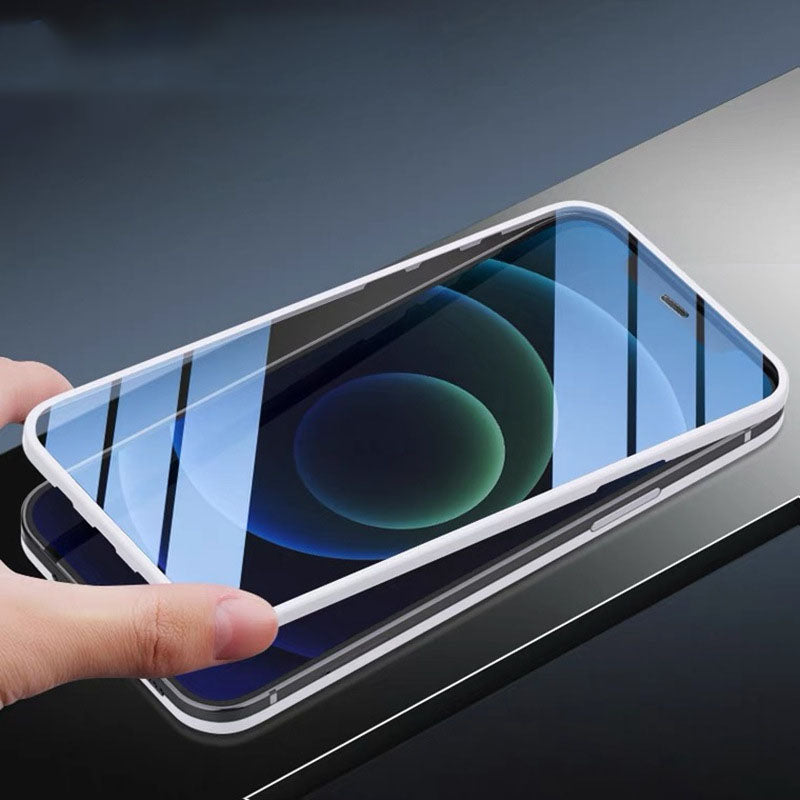 Härdat glasfilm Full telefonväska för iPhone LurSaker