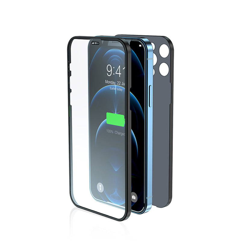 Härdat glasfilm Full telefonväska för iPhone LurSaker