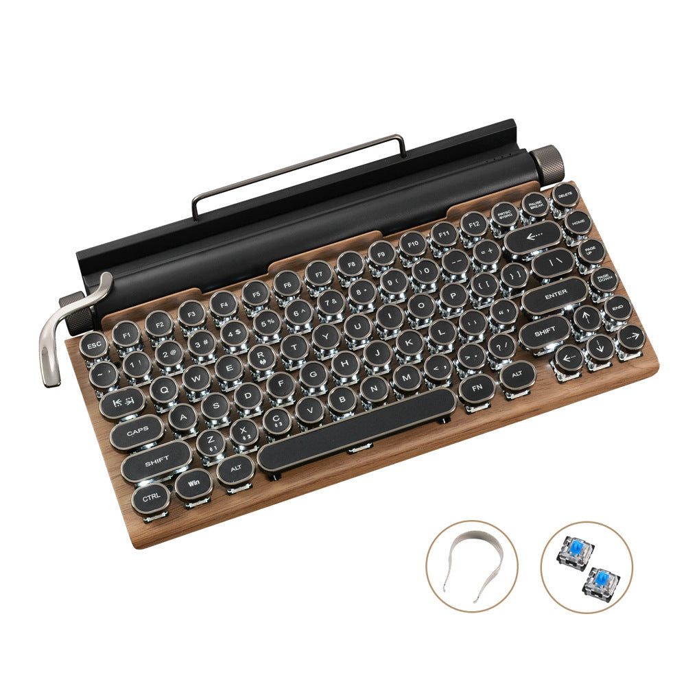 Retro Skrivmaskin Trådlöst Mekaniskt Tangentbord