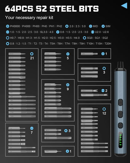 68-i-1 Elektrisk Skruvdragare Set