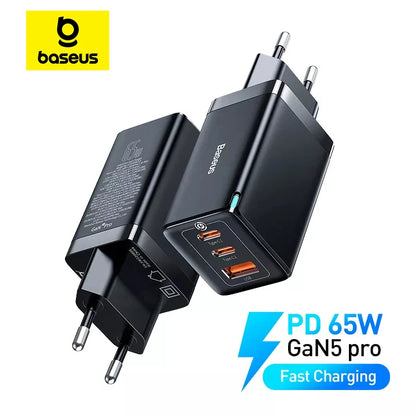 Baseus 65W GaN5 USB Type C Laddare